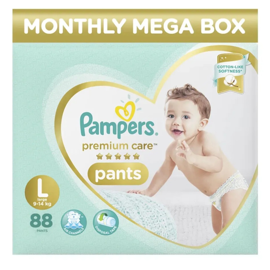 Bigoffers » Pampers Premium Care Pants Diapers Monthly Pack Small (S) 108  Count