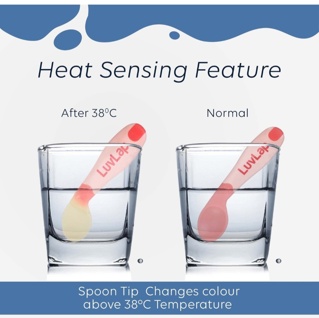LuvLap Heat Sensitive Baby Feeding Spoon Set of 4