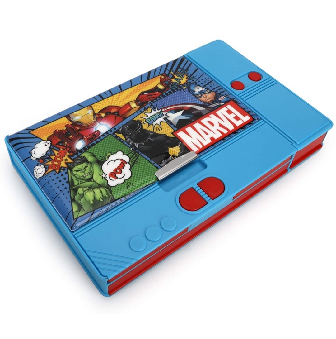 HM Disney & Marvel Kid's Plastic Gadget Jumbo Multi Purpose Pencil Box -  Avengers