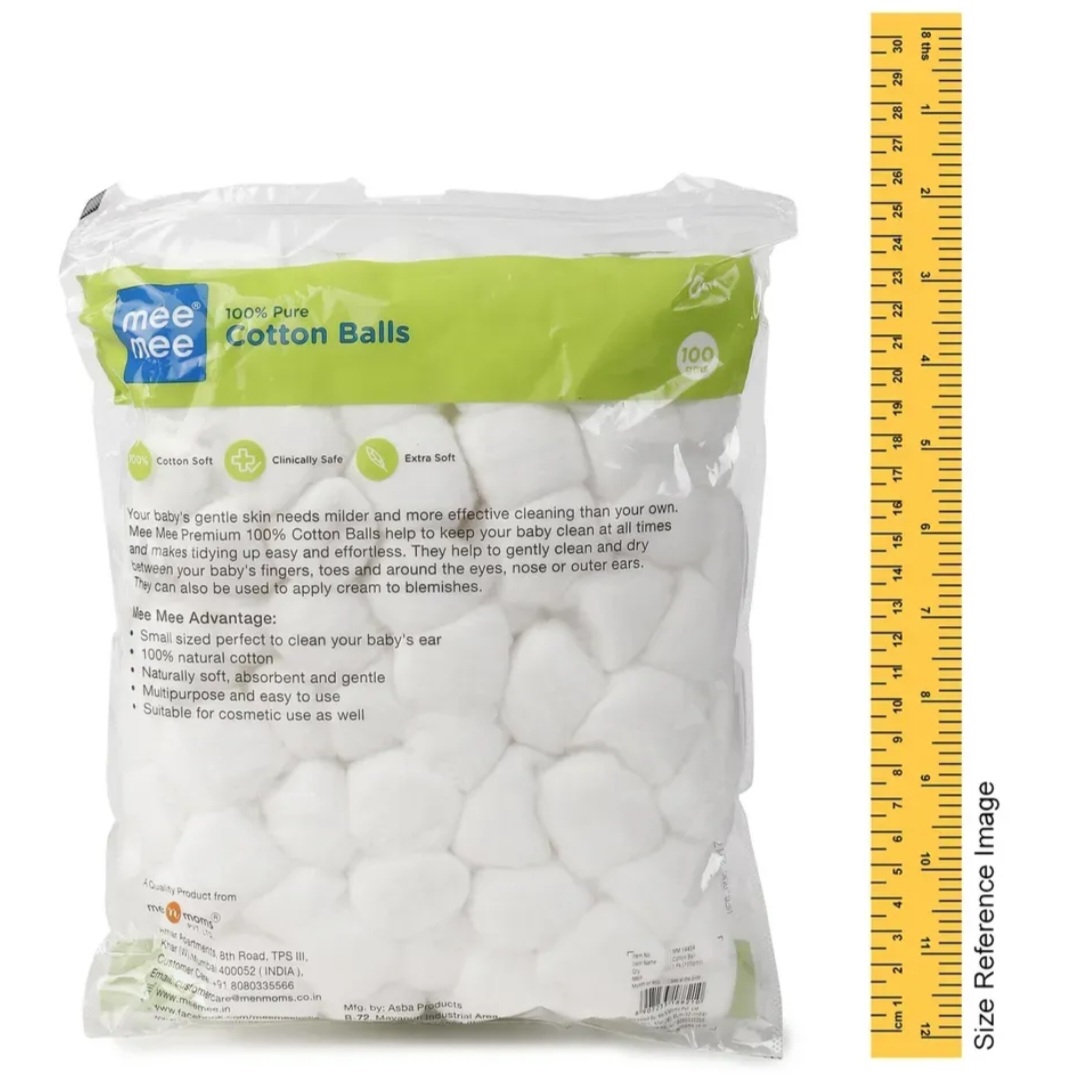 Mee Mee 100 % Pure Cotton Balls - 100 Pieces
