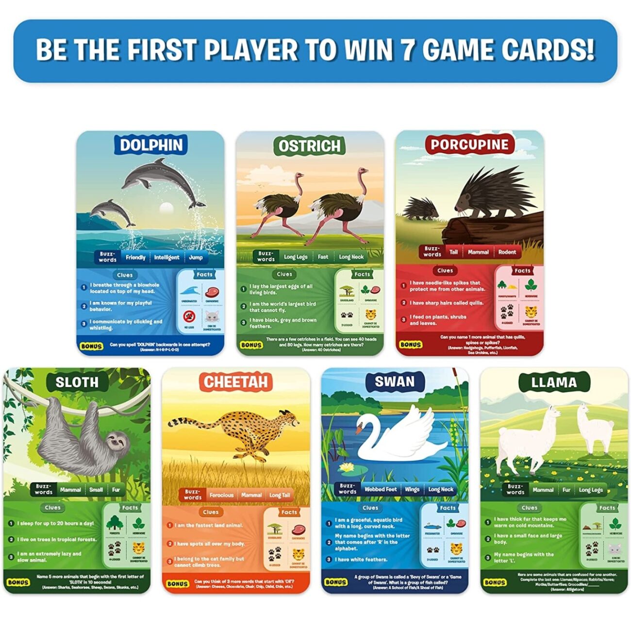 Skillmatics Card Game : Guess in 10 Animal Planet Mega Pack Card Game 