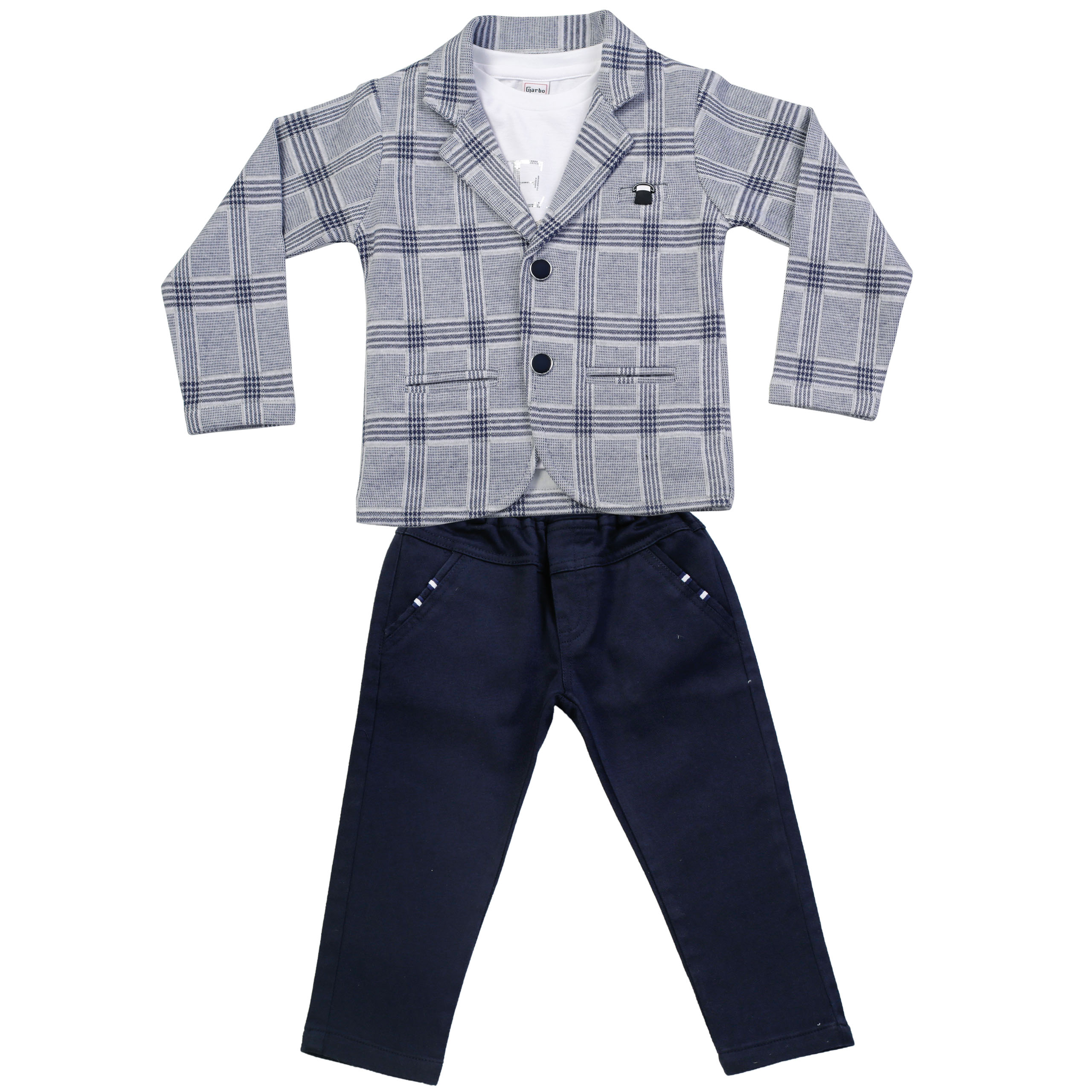 Wholesale 4-Piece Boys Suit Set with Shirt Jacket Pants and Bowti 5-8Y  Lemon 1015-9809 Boys Suit Sets Lemon