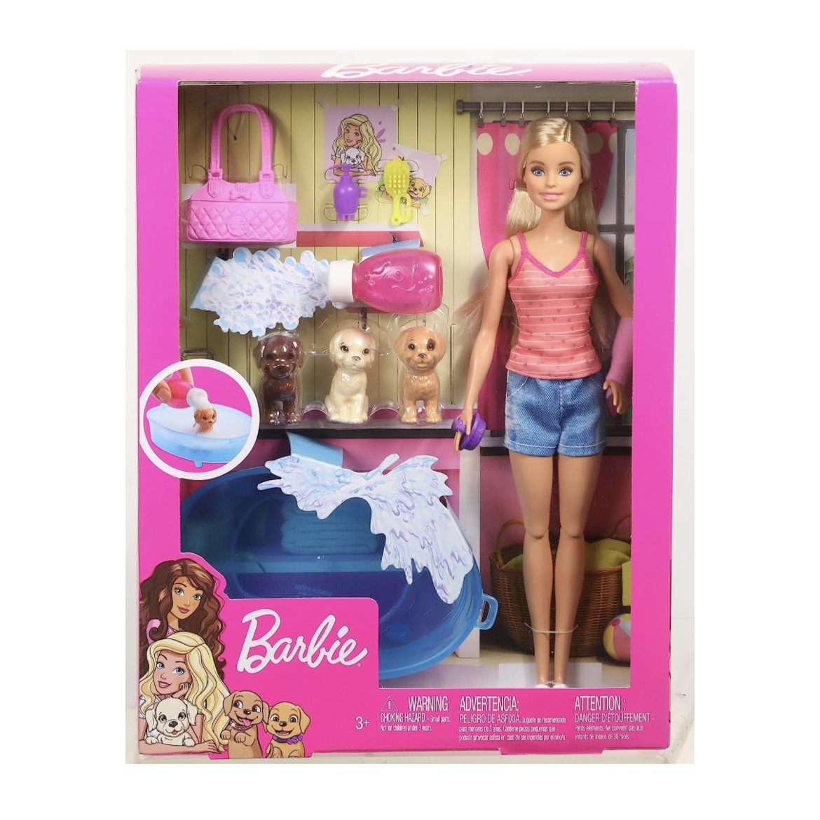 Barbie puppy 2024 bath